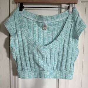 BDG Aqua Knit Crop Sweater